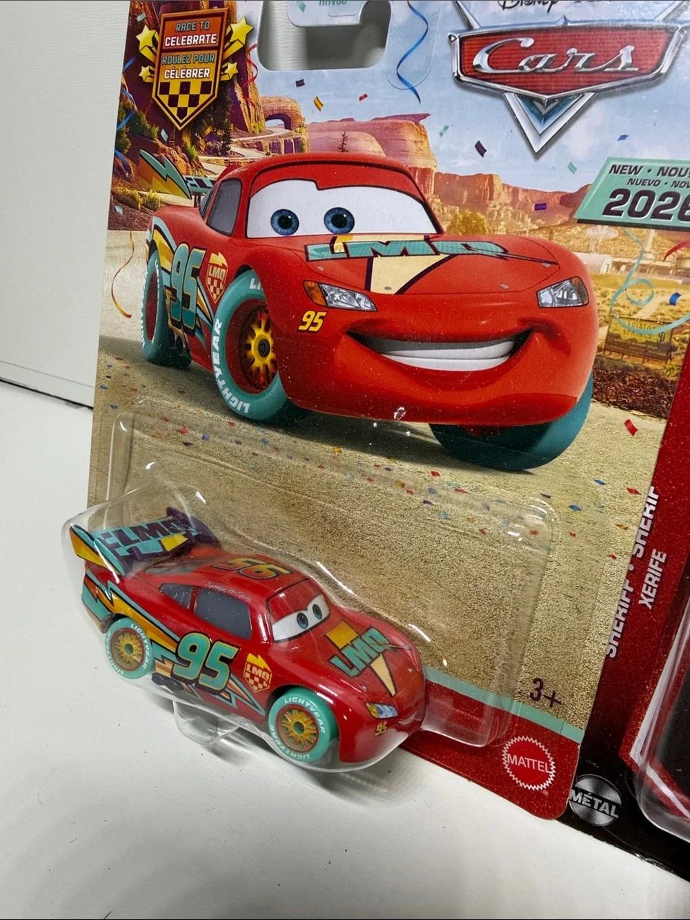 Disney Pixar Cars Lightning McQueen & Sheriff Die-Cast Car Set - Red & Black